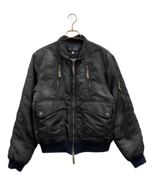 ARMANI JEANS（アルマーニジーンズ）ARMANI JEANS (アルマーニジーンズ) ARMANI JEANS　ボンバージャケット ブラック サイズ:48の古着・服飾アイテム