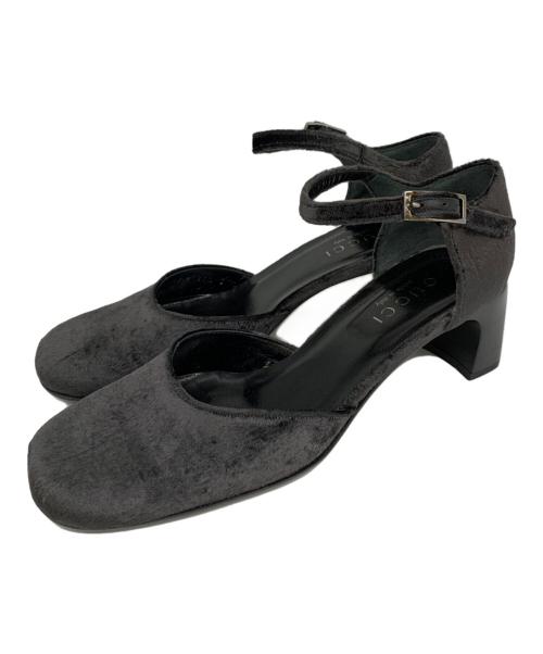 GUCCI（グッチ）GUCCI (グッチ) GUCCI　アンクルストラップパンプス ブラック サイズ:37　2/1の古着・服飾アイテム