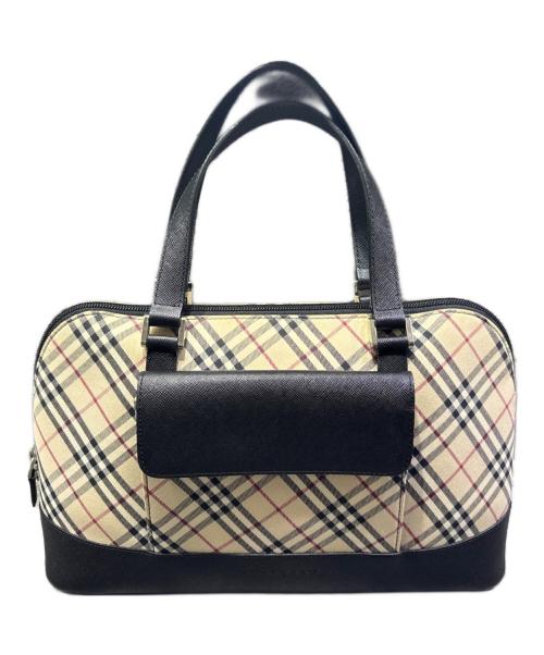 BURBERRY（バーバリー）BURBERRY (バーバリー) ハンドバッグ ベージュ×ブラックの古着・服飾アイテム
