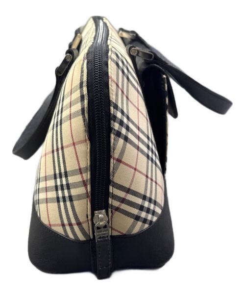 BURBERRY（バーバリー）BURBERRY (バーバリー) ハンドバッグ ベージュ×ブラックの古着・服飾アイテム