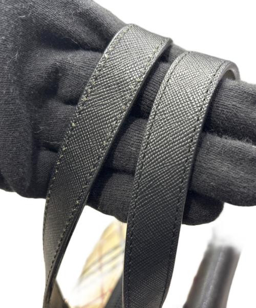 BURBERRY（バーバリー）BURBERRY (バーバリー) ハンドバッグ ベージュ×ブラックの古着・服飾アイテム