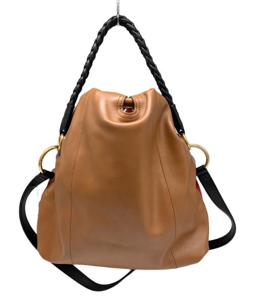 SEE BY CHLOE（シーバイクロエ）SEE BY CHLOE (シーバイクロエ) SEE BY CHLOE　2WAYバッグ レッド×ブラウンの古着・服飾アイテム