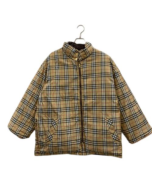 Burberry's（バーバリーズ）Burberry's (バーバリーズ) Burberry's リバーシブルダウンジャケット ブラウン×ベージュ サイズ:15ABRの古着・服飾アイテム
