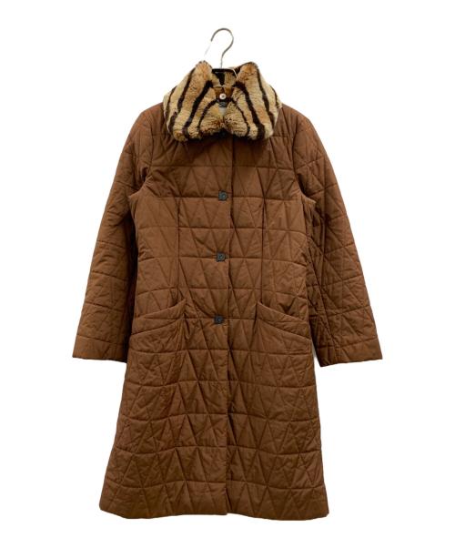 Salvatore Ferragamo（サルヴァトーレ フェラガモ）Salvatore Ferragamo (サルヴァトーレ フェラガモ) Salvatore Ferragamo　キルティングコート ブラウン サイズ:40の古着・服飾アイテム