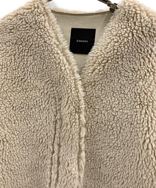 anuans（アニュアンス）anuans (アニュアンス) anuans　ボアコート ベージュ サイズ:FREEの古着・服飾アイテム