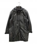 BALMAINバルマン）の古着「BALMAIN　レザーコート」｜ブラック