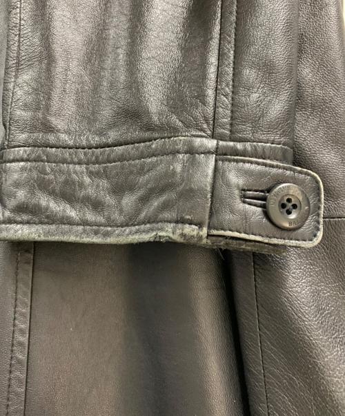 BALMAIN（バルマン）BALMAIN (バルマン) BALMAIN　レザーコート ブラック サイズ:Lの古着・服飾アイテム