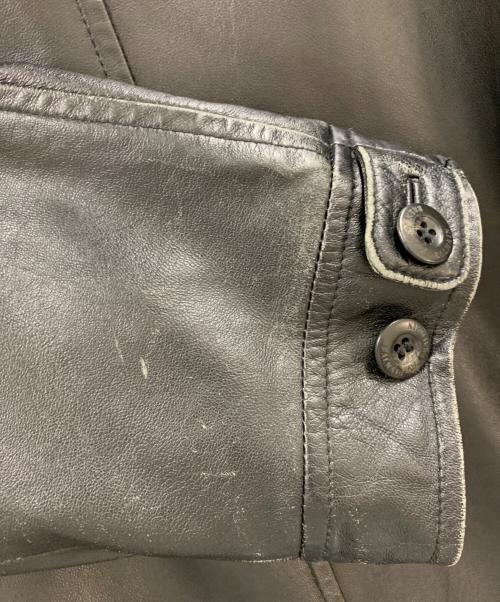 BALMAIN（バルマン）BALMAIN (バルマン) BALMAIN　レザーコート ブラック サイズ:Lの古着・服飾アイテム