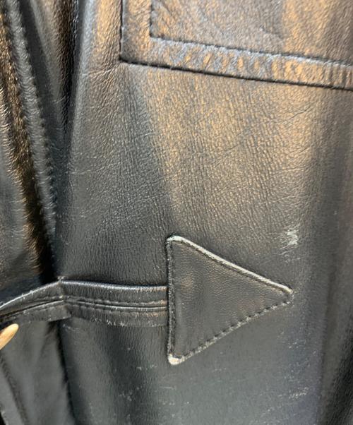 BALMAIN（バルマン）BALMAIN (バルマン) BALMAIN　レザーコート ブラック サイズ:Lの古着・服飾アイテム