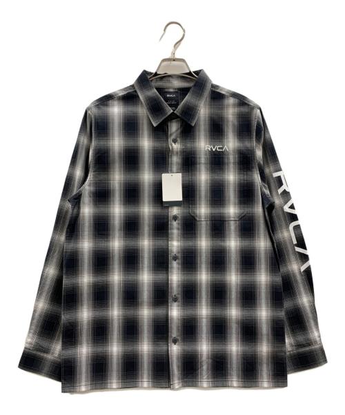 RVCA（ルーカ）RVCA (ルーカ) 長袖シャツ ブラック×ホワイト サイズ:S 未使用品の古着・服飾アイテム