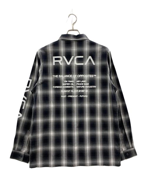 RVCA（ルーカ）RVCA (ルーカ) 長袖シャツ ブラック×ホワイト サイズ:S 未使用品の古着・服飾アイテム
