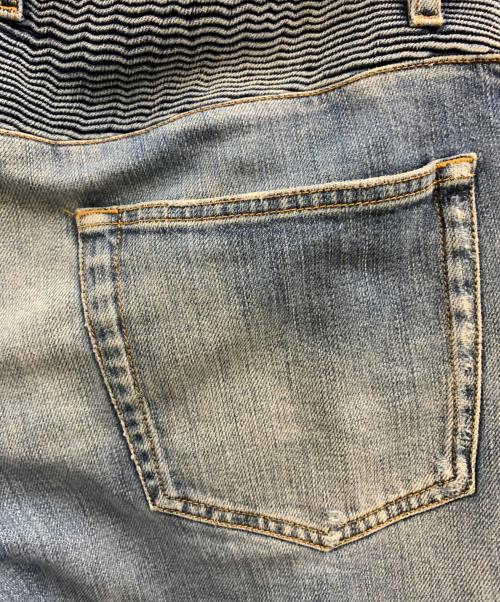 BALMAIN（バルマン）BALMAIN (バルマン) BALMAIN　バイカーデニムパンツ インディゴ サイズ:W33の古着・服飾アイテム