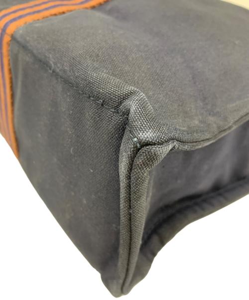 HERMES（エルメス）HERMES (エルメス) HERMES　ハンドバッグ ネイビー×ブラウンの古着・服飾アイテム