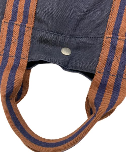 HERMES（エルメス）HERMES (エルメス) HERMES　ハンドバッグ ネイビー×ブラウンの古着・服飾アイテム