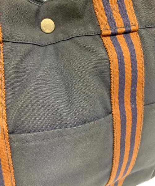 HERMES（エルメス）HERMES (エルメス) HERMES　ハンドバッグ ネイビー×ブラウンの古着・服飾アイテム