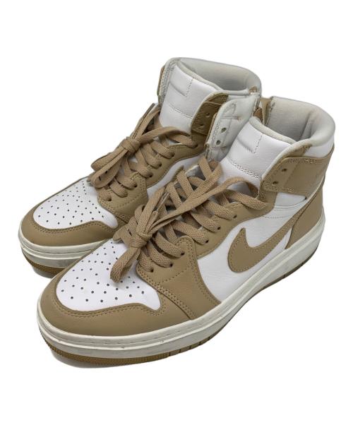 NIKE（ナイキ）NIKE (ナイキ) WMNS AIR JORDAN 1 ベージュ×ホワイト サイズ:27の古着・服飾アイテム