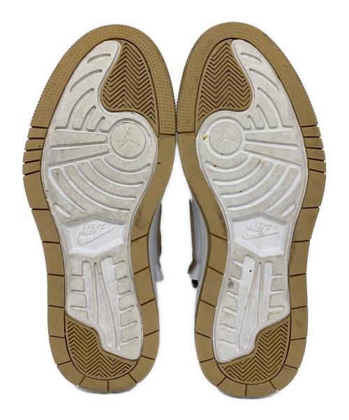 NIKE（ナイキ）NIKE (ナイキ) WMNS AIR JORDAN 1 ベージュ×ホワイト サイズ:27の古着・服飾アイテム