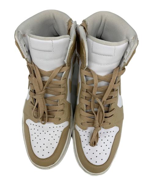 NIKE（ナイキ）NIKE (ナイキ) WMNS AIR JORDAN 1 ベージュ×ホワイト サイズ:27の古着・服飾アイテム