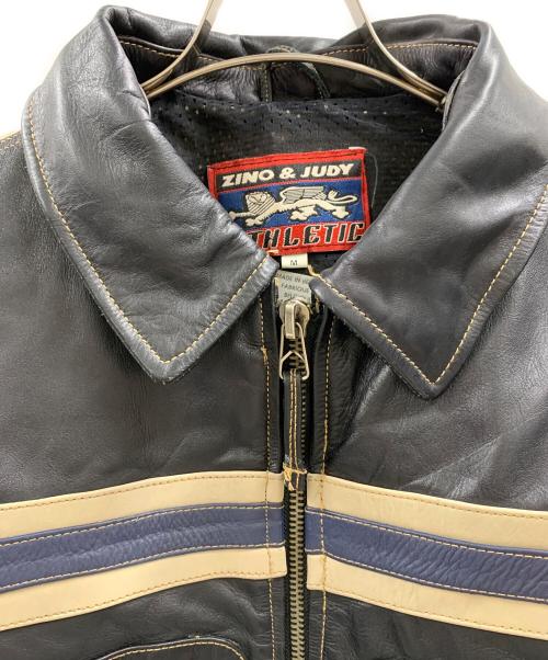 ZINO&JUDY（ZINO＆JUDY）ZINO&JUDY (ZINO＆JUDY) ZINO&JUDY レザージャケット ネイビー サイズ:Mの古着・服飾アイテム