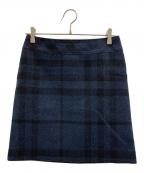 BURBERRY LONDONバーバリーロンドン）の古着「BURBERRY LONDON　ウールスカート」｜ネイビー