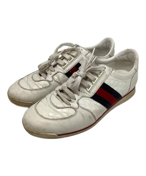 GUCCI（グッチ）GUCCI (グッチ) GUCCI　ローカットスニーカー アイボリー サイズ:7の古着・服飾アイテム