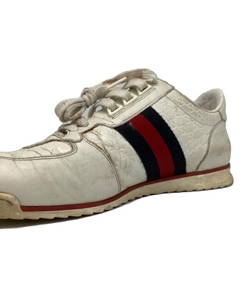 GUCCI（グッチ）GUCCI (グッチ) GUCCI　ローカットスニーカー アイボリー サイズ:7の古着・服飾アイテム