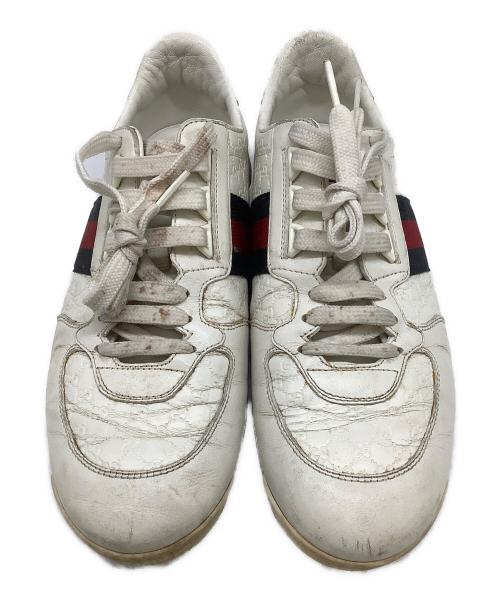 GUCCI（グッチ）GUCCI (グッチ) GUCCI　ローカットスニーカー アイボリー サイズ:7の古着・服飾アイテム