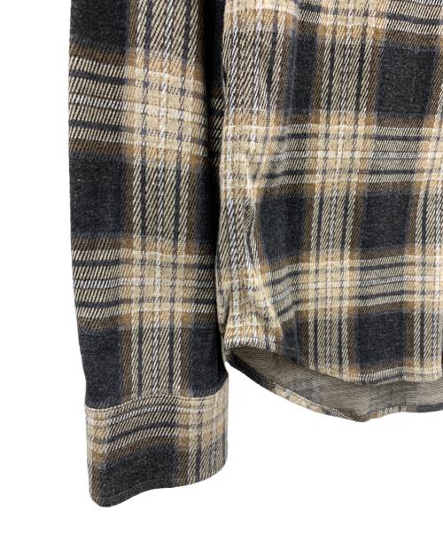 LACOSTE（ラコステ）LACOSTE (ラコステ) LACOSTE 長袖シャツ ブラック×ベージュ サイズ:Mの古着・服飾アイテム