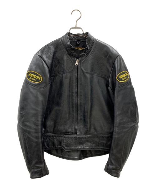 VANSON（バンソン）VANSON (バンソン) VANSON レザーライダースジャケット ブラック サイズ:40の古着・服飾アイテム