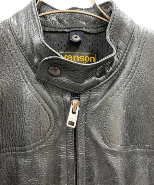 VANSON（バンソン）VANSON (バンソン) VANSON レザーライダースジャケット ブラック サイズ:40の古着・服飾アイテム