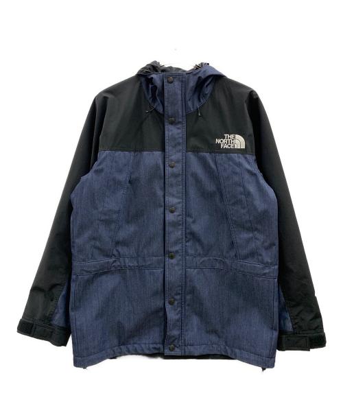 THE NORTH FACE（ザ ノース フェイス）THE NORTH FACE (ザ ノース フェイス) THE NORTH FACE　MOUNTAIN LIGHT DENIM JACKET ネイビー×ブラック サイズ:Lの古着・服飾アイテム