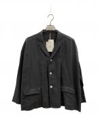 +2 100% a hundred percentハンドレッドパーセント）の古着「+2 100% a hundred percent　リネンジャケット」｜チャコールグレー
