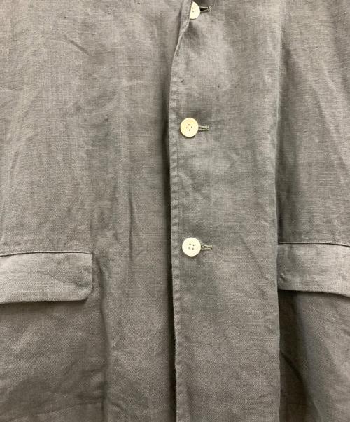 +2 100% a hundred percent（ハンドレッドパーセント）+2 100% a hundred percent (ハンドレッドパーセント) +2 100% a hundred percent　リネンジャケット チャコールグレー サイズ:FREE 未使用品の古着・服飾アイテム