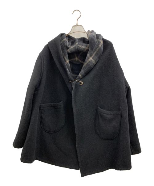 Midi-Umi（ミディウミ）Midi-Umi (ミディウミ) Midi-Umi　リバーシブルドレープコート ブラック サイズ:FREEの古着・服飾アイテム