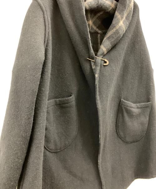 Midi-Umi（ミディウミ）Midi-Umi (ミディウミ) Midi-Umi　リバーシブルドレープコート ブラック サイズ:FREEの古着・服飾アイテム