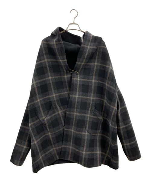 Midi-Umi（ミディウミ）Midi-Umi (ミディウミ) Midi-Umi　リバーシブルドレープコート ブラック サイズ:FREEの古着・服飾アイテム