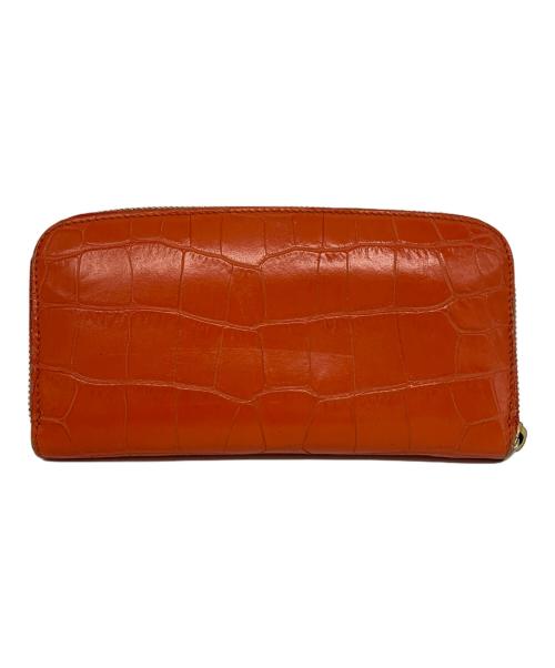 JIMMY CHOO（ジミーチュウ）JIMMY CHOO (ジミーチュウ) JIMMY CHOO　ラウンドファスナー長財布 オレンジの古着・服飾アイテム