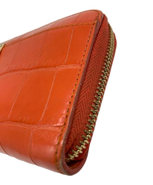 JIMMY CHOO（ジミーチュウ）JIMMY CHOO (ジミーチュウ) JIMMY CHOO　ラウンドファスナー長財布 オレンジの古着・服飾アイテム