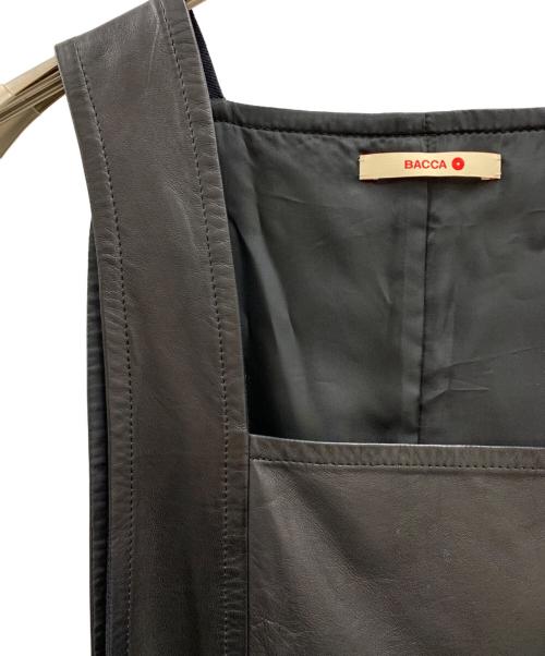 BACCA（バッカ）BACCA (バッカ) 羊革サロペット ブラック サイズ:36の古着・服飾アイテム