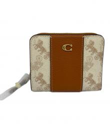 COACH（コーチ）の古着「COACH　2つ折り財布」｜ブラウン