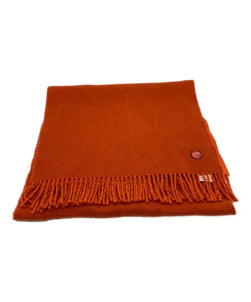 maison kitsune（メゾンキツネ）maison kitsune (メゾンキツネ) MAISON KITSUNE　マフラー オレンジの古着・服飾アイテム