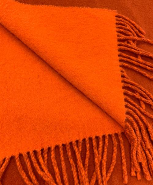 maison kitsune（メゾンキツネ）maison kitsune (メゾンキツネ) MAISON KITSUNE　マフラー オレンジの古着・服飾アイテム