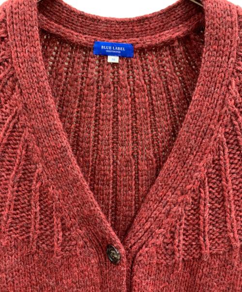 BURBERRY BLUE LABEL（バーバリー ブルー レーベル）BURBERRY BLUE LABEL (バーバリー ブルー レーベル) BURBERRY BLUE LABEL　厚手カーディガン レッド サイズ:38の古着・服飾アイテム