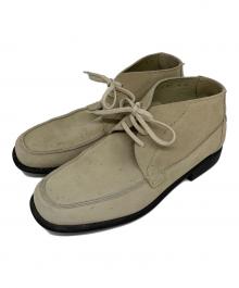 Salvatore Ferragamo（サルヴァトーレ フェラガモ）の古着「Salvatore Ferragamoチャッカーブーツ」｜ベージュ