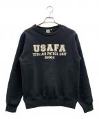 AVIREXアヴィレックス）の古着「AVIREX　スウェット」｜ブラック