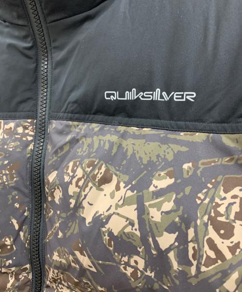 Quiksilver（クイックシルバー）Quiksilver (クイックシルバー) Quiksilver　中綿ジャケット ブラック×カーキ サイズ:XLの古着・服飾アイテム