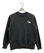 THE NORTH FACEザ ノース フェイス）の古着「THE NORTH FACE　Flower Logo Crew」｜ブラック