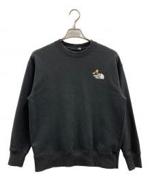 THE NORTH FACE（ザ ノース フェイス）の古着「THE NORTH FACE　Flower Logo Crew」｜ブラック