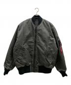 ALPHA×MAISON SPECIALアルファ×メゾンスペシャル）の古着「ALPHA　MA-1ジャケット」｜ブラック