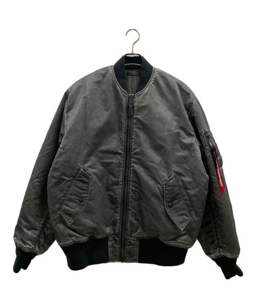ALPHA（アルファ）ALPHA (アルファ) MAISON SPECIAL (メゾンスペシャル) ALPHA　MA-1ジャケット ブラック サイズ:Mの古着・服飾アイテム